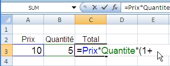 oprateurs ncessaire pour le calcul de la taxe tps