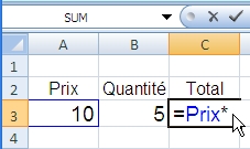 Ajouter l'oprateur de multiplication
